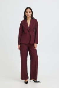 BYDANTA WIDE LEG PANTS bordeaux
