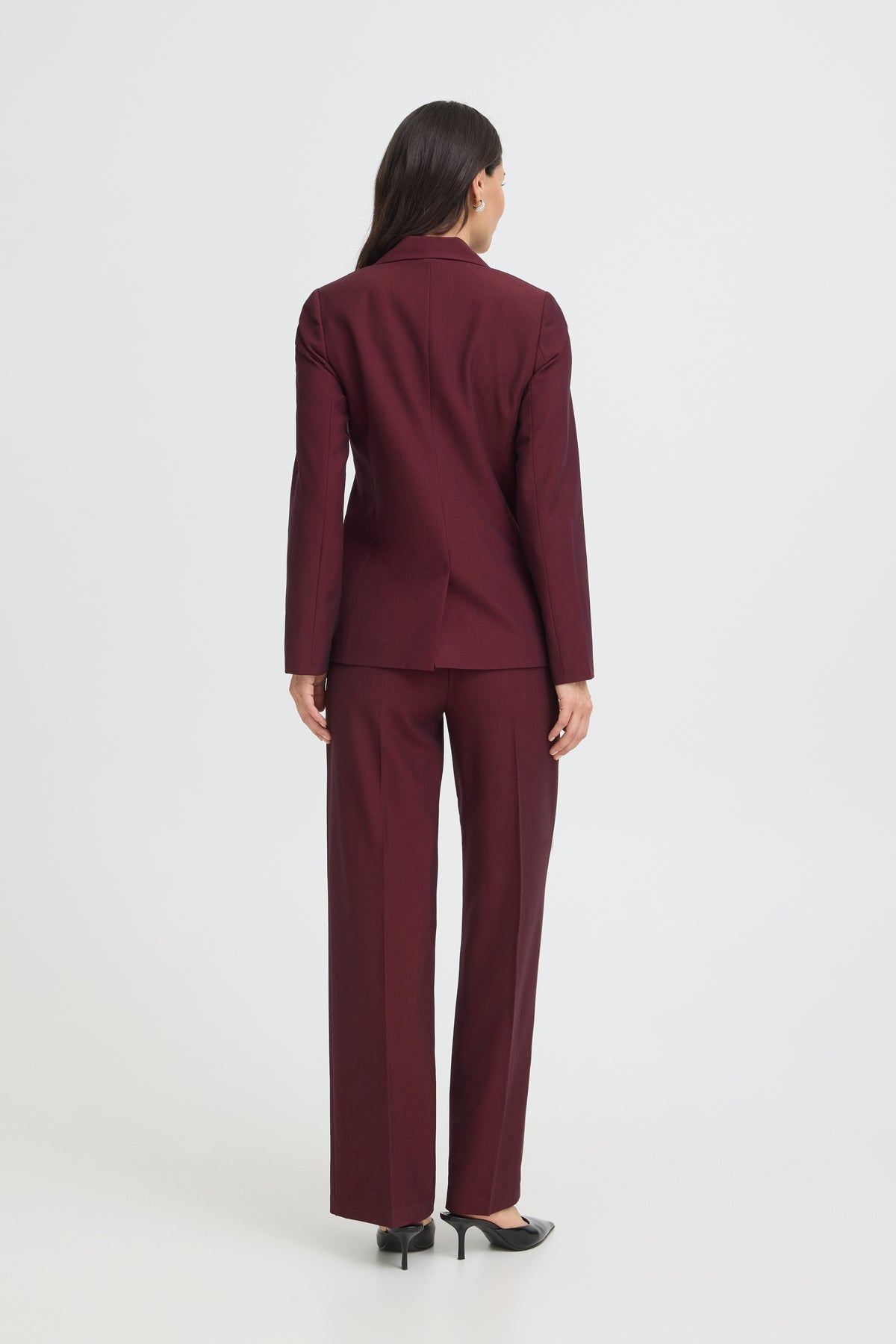 BYDANTA WIDE LEG PANTS bordeaux