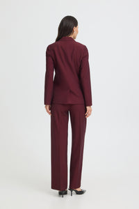 BYDANTA WIDE LEG PANTS bordeaux
