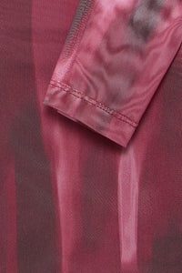 BYPALOMA MESH TOP bordeaux