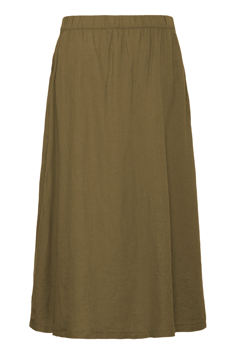BYFALAKKA BUTTON SKIRT kaki