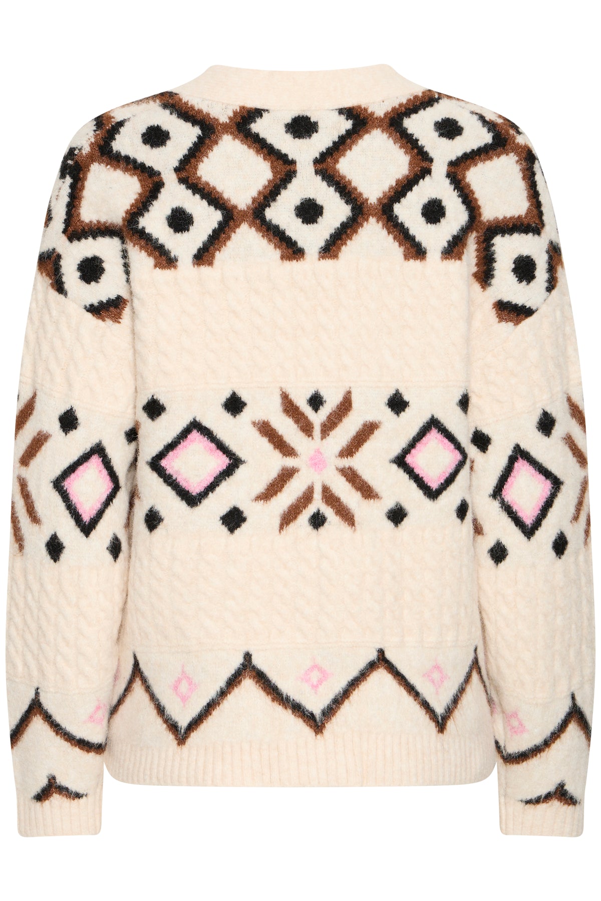 BYMELPA CARDIGAN ecru/bruin