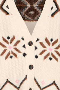 BYMELPA CARDIGAN ecru/bruin