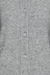 BYOMEA RHINESTONE CARDIGAN grijs