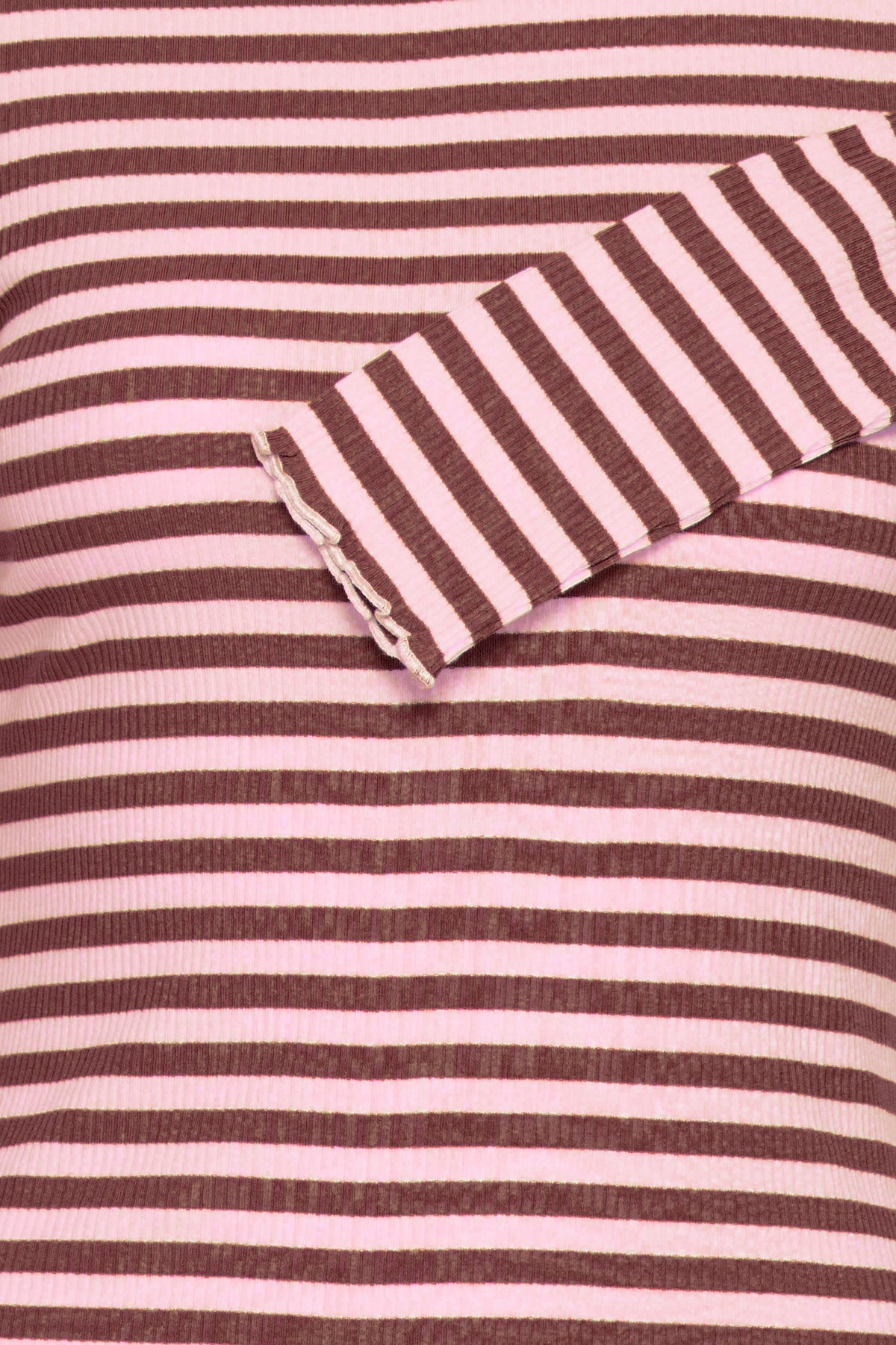 BYSINNE RIB SHIRT bruin/roos