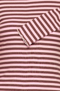 BYSINNE RIB SHIRT bruin/roos