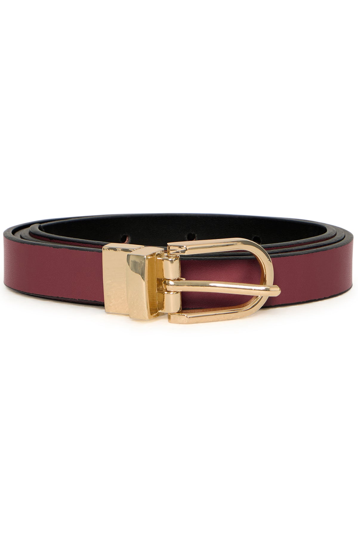 BYWESSY REVERSIBLE BELT Bordeaux/zwart