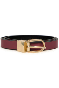 BYWESSY REVERSIBLE BELT Bordeaux/zwart