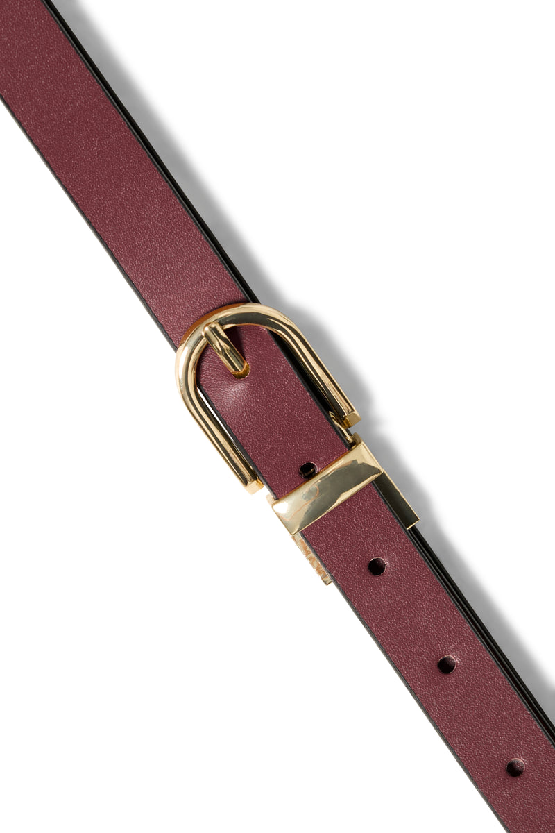 BYWESSY REVERSIBLE BELT Bordeaux/zwart