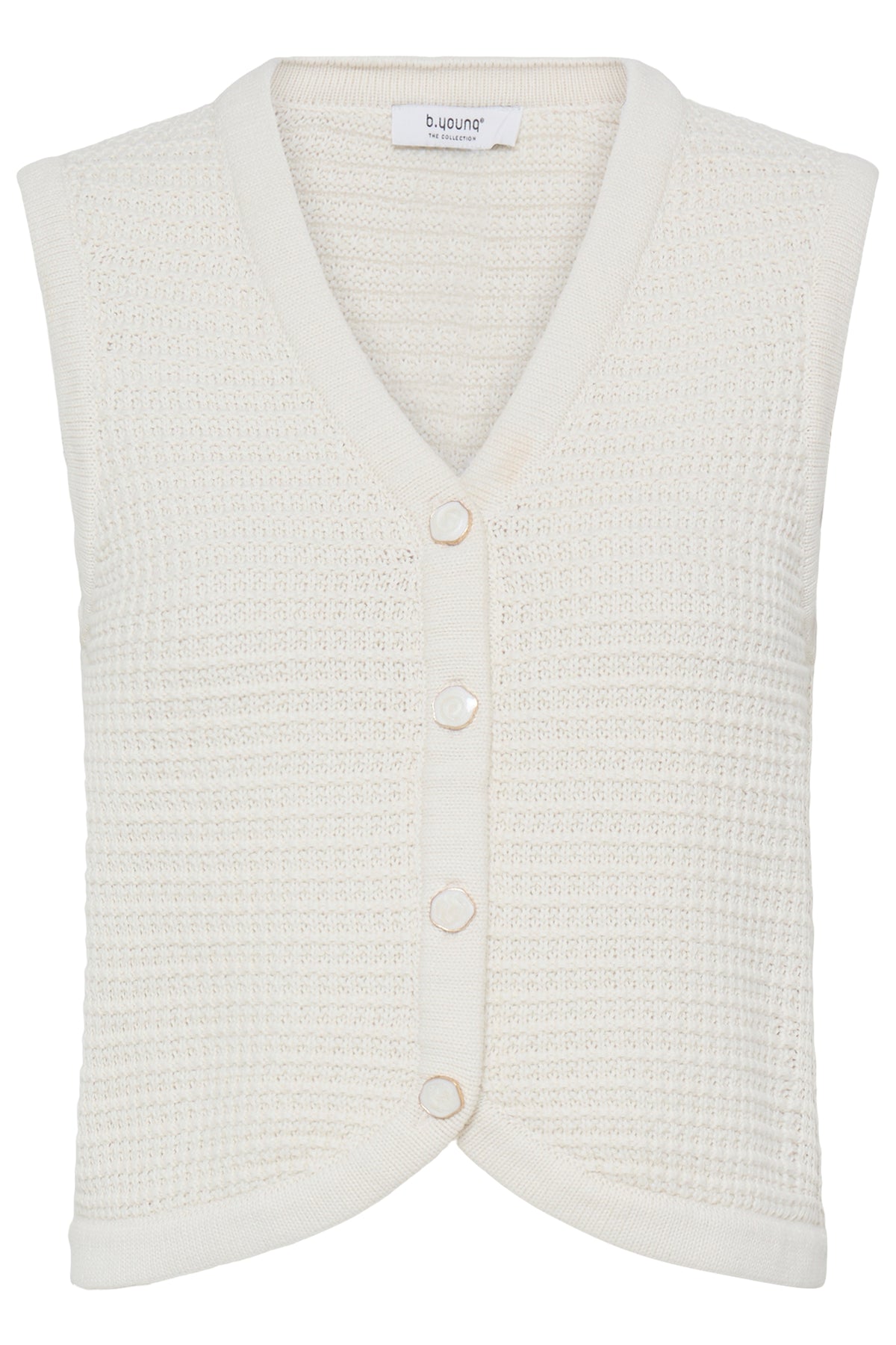 BYMIKALA SHORT WAISTCOAT ecru