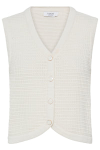 BYMIKALA SHORT WAISTCOAT ecru
