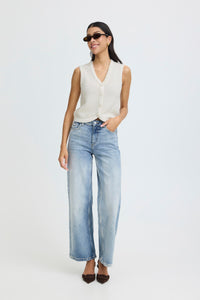 BYMIKALA SHORT WAISTCOAT ecru