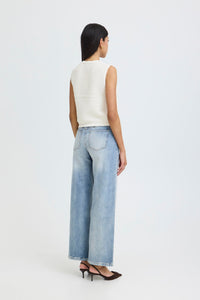 BYMIKALA SHORT WAISTCOAT ecru