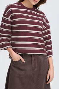 BYPELDA  TSHIRT fig stripe