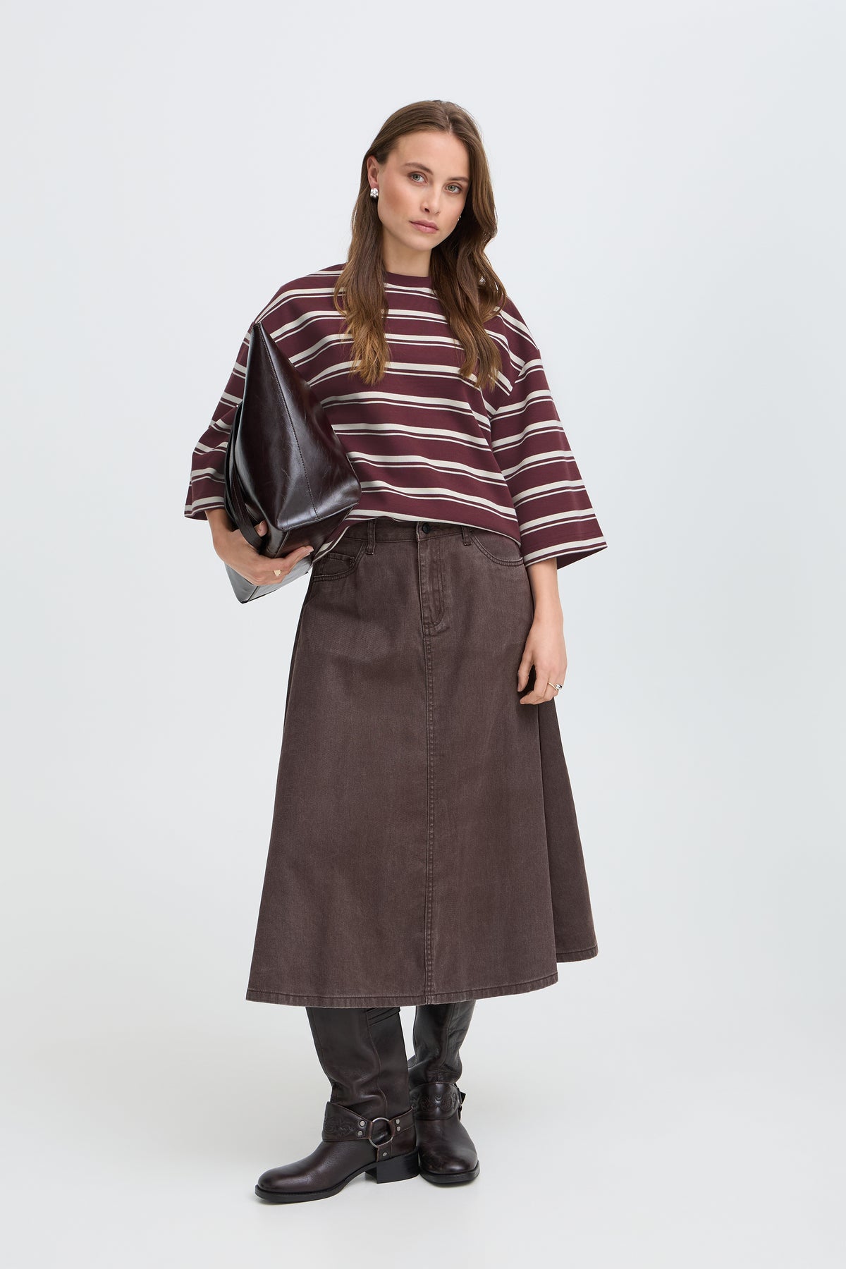 BYPELDA  TSHIRT fig stripe