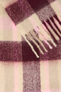 BYWIBKE SCARF Roze/bordeaux/beige