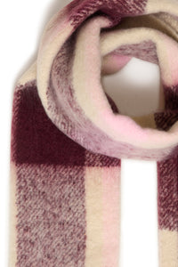 BYWIBKE SCARF Roze/bordeaux/beige