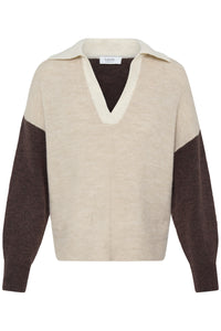 BYMONNA POLO JUMPER beige