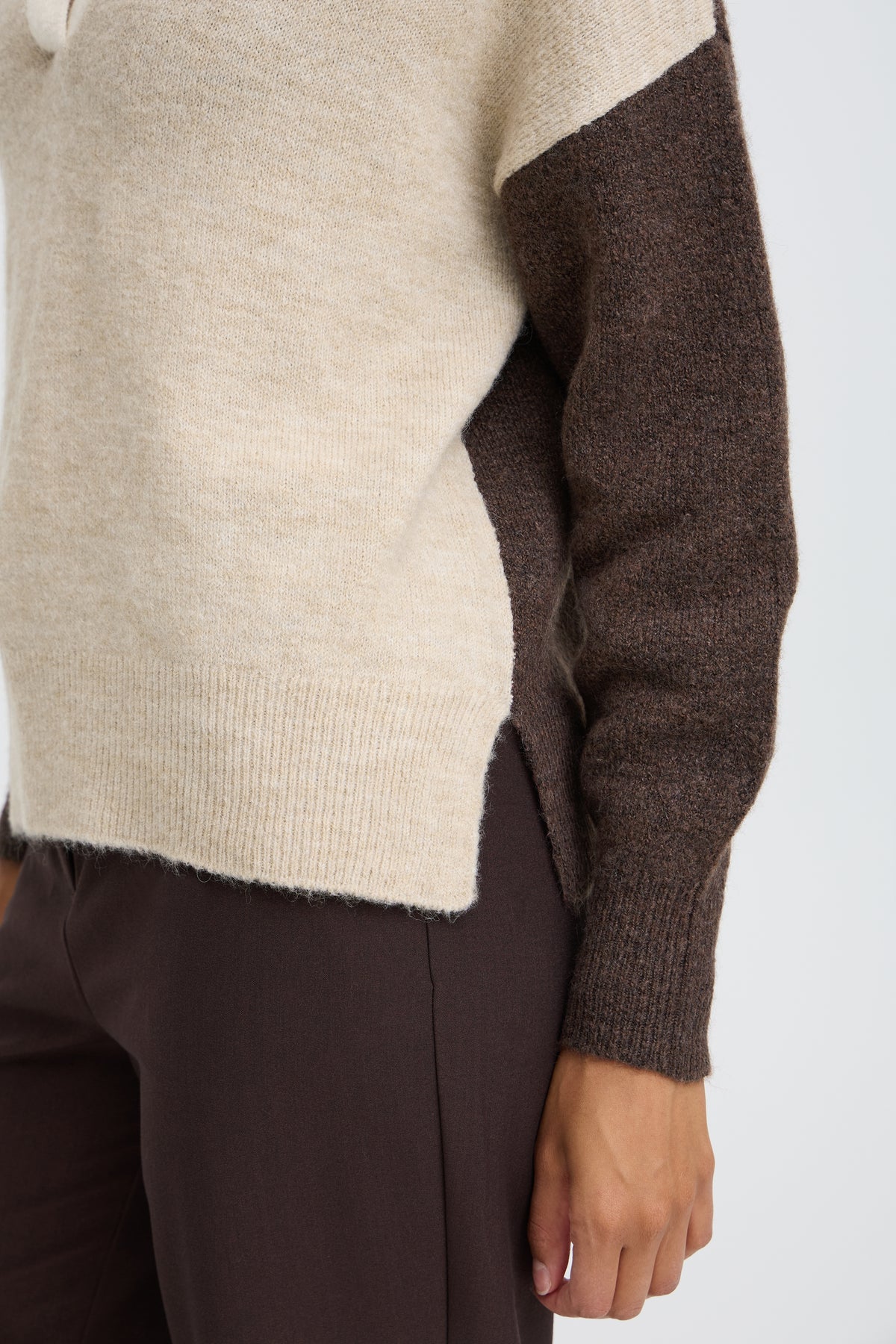 BYMONNA POLO JUMPER beige