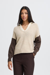 BYMONNA POLO JUMPER beige