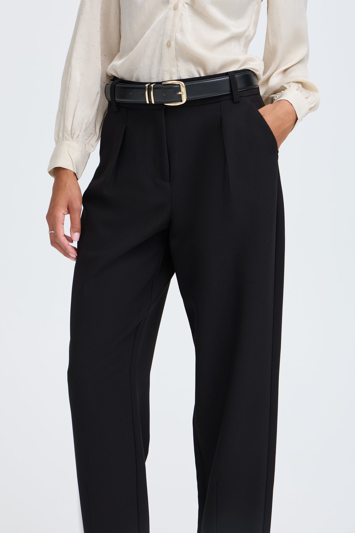 BYDENOA BARREL PANTS zwart