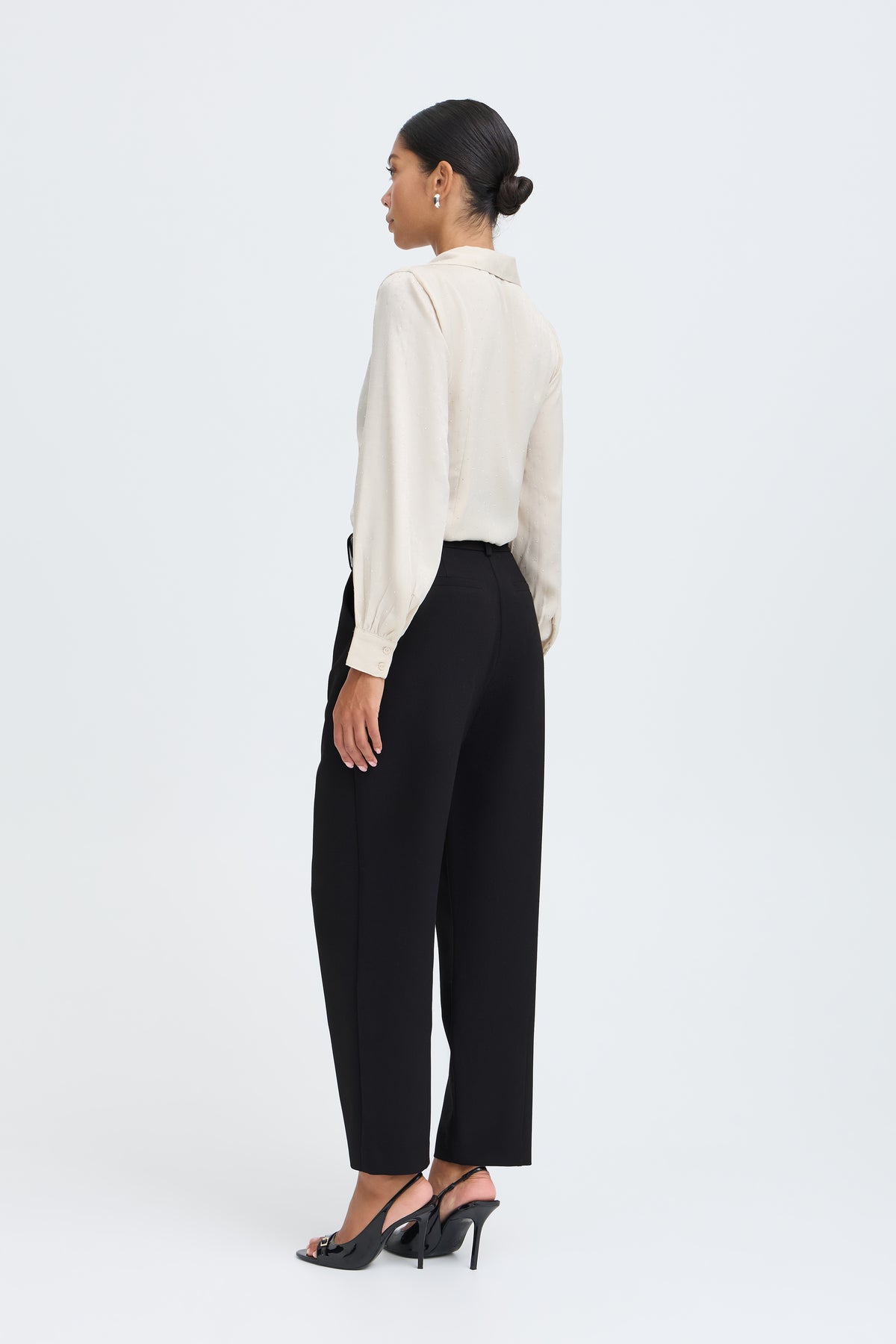 BYDENOA BARREL PANTS zwart