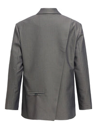 OBJNOAMI WRAP BLAZER grijs