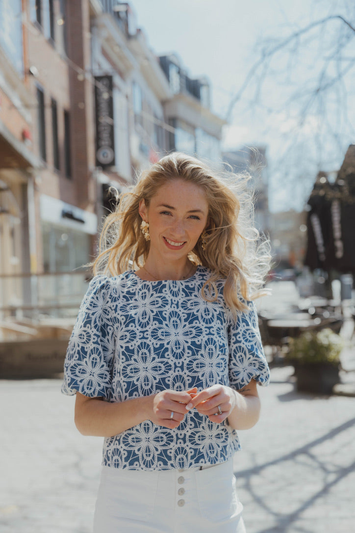 OBJELLA TOP blauw