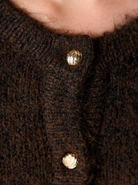 OBJSAGGIA KNIT CARDIGAN bruin