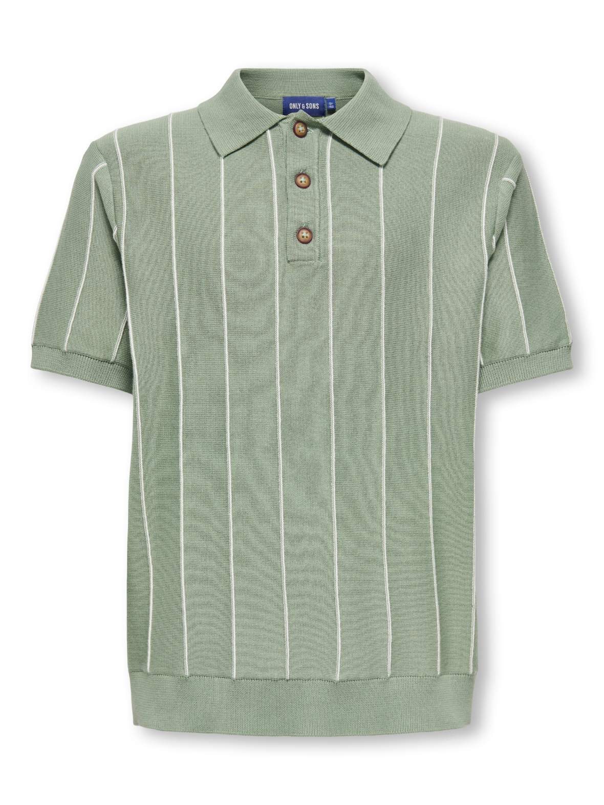OSJSAIM STRIPE POLO KNT groen