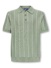 OSJSAIM STRIPE POLO KNT groen