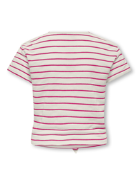 KOGJANA STRIPED KNOT TOP roze