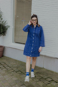 YASVIOLETTA DENIM DRESS blauw