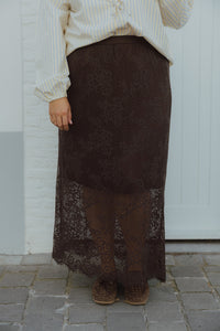 KCCARLEY LACE SKIRT bruin