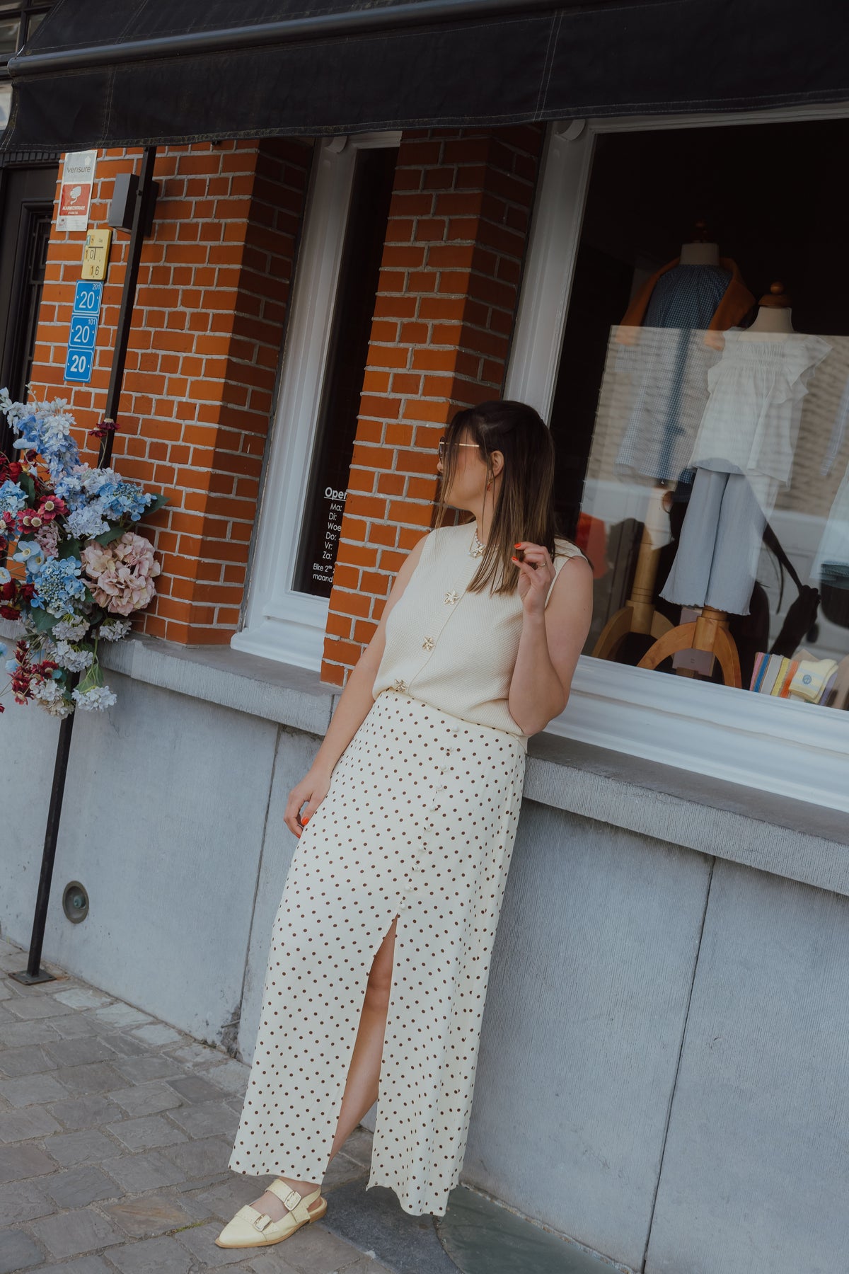 YD KNITTED TOP MONA ecru