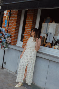 YD KNITTED TOP MONA ecru