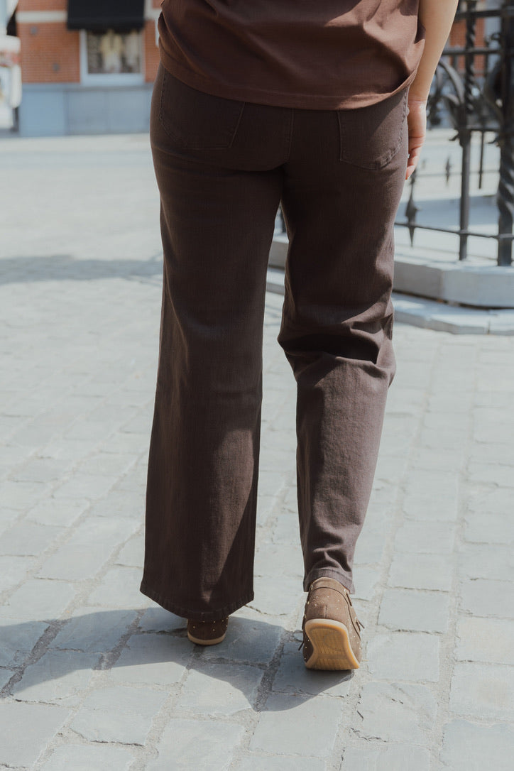 KABROOK HW REG FIT JEANS bruin