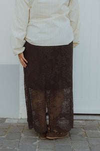 KCCARLEY LACE SKIRT bruin