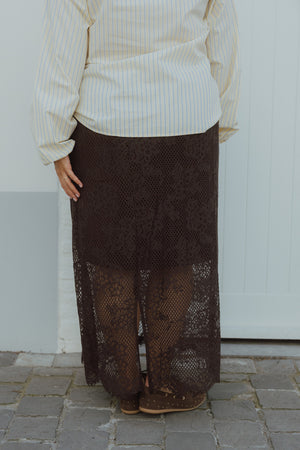KCCARLEY LACE SKIRT bruin
