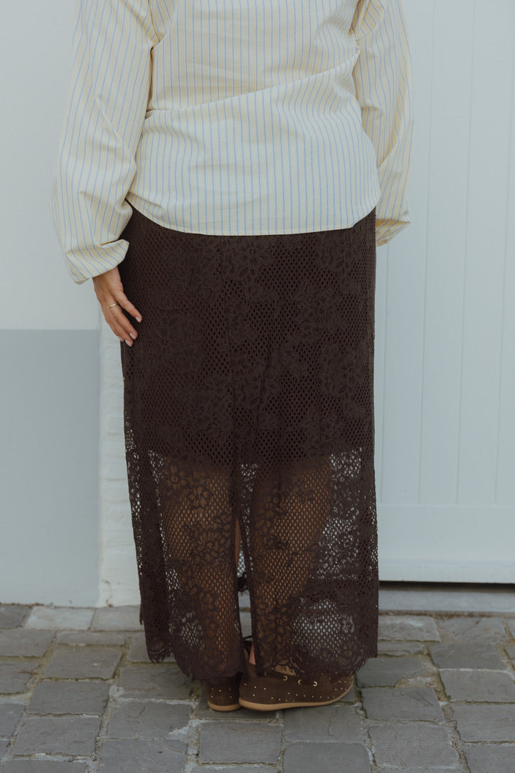 KCCARLEY LACE SKIRT bruin