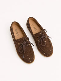LATTY MOCASSINS STUDS chocolade