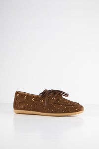 LATTY MOCASSINS STUDS chocolade
