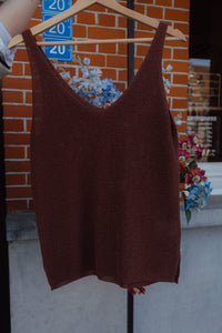 YD KNITTED TOP LUX bruin