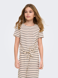 KOGJANA STRIPED KNOT TOP navy