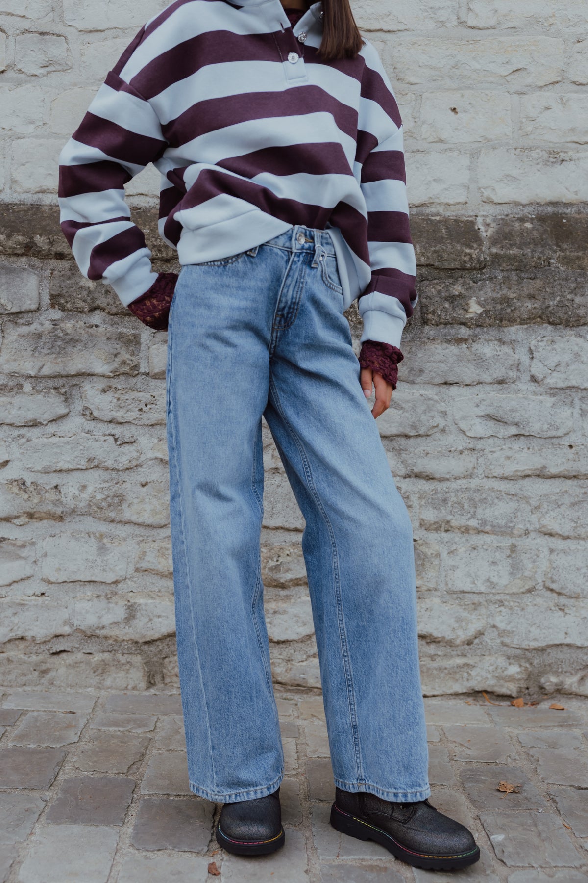KOGBROOME HW WIDE TRIANGLE licht jeans