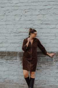 KASELLA CORDUROY DRESS bruin
