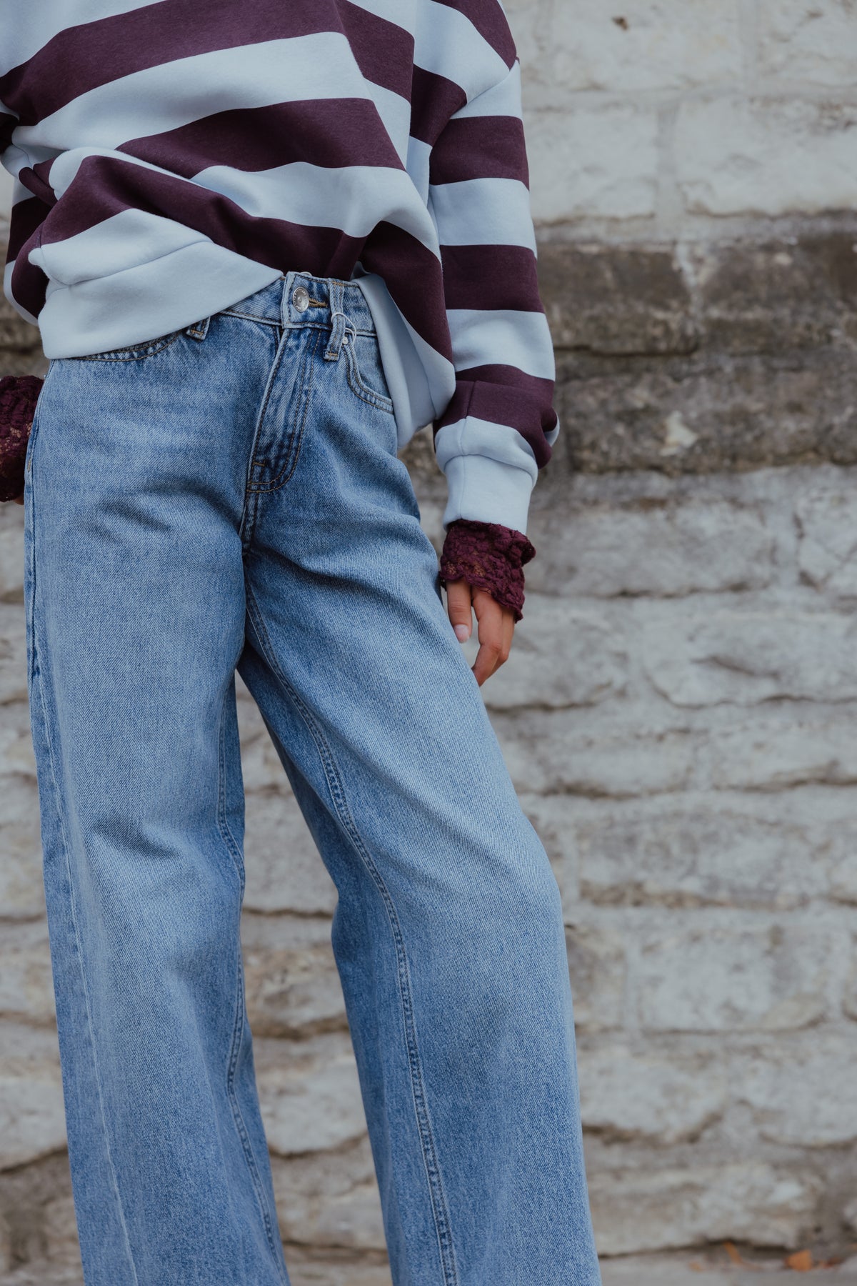 KOGBROOME HW WIDE TRIANGLE licht jeans