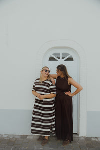 KCWINNIE DRESS streep bruin