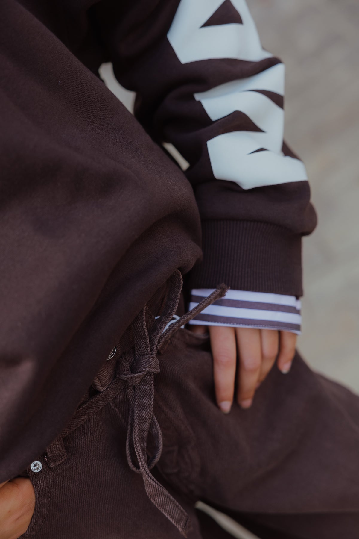 NKFNOKKI LS  SWEAT chocolat