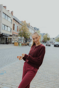 YASJOHI CARDIGAN rood
